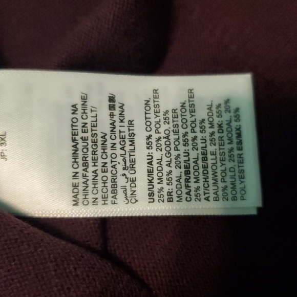 NWT Amazon Essentials Women's V-Neck Burgundy Cotton Plus Sweater 1X - Picture 6 of 6